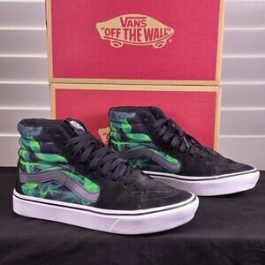 Vans Unisex COMFYCUSH SK8-HI Sneakers After Dark Green & Black Men 6.5/Wmn 8